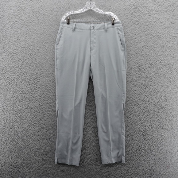 Puma‎ Mens Slim Fit Golf Pants 34x30 Light Gray Mens Performance Lightweight - Picture 1 of 16